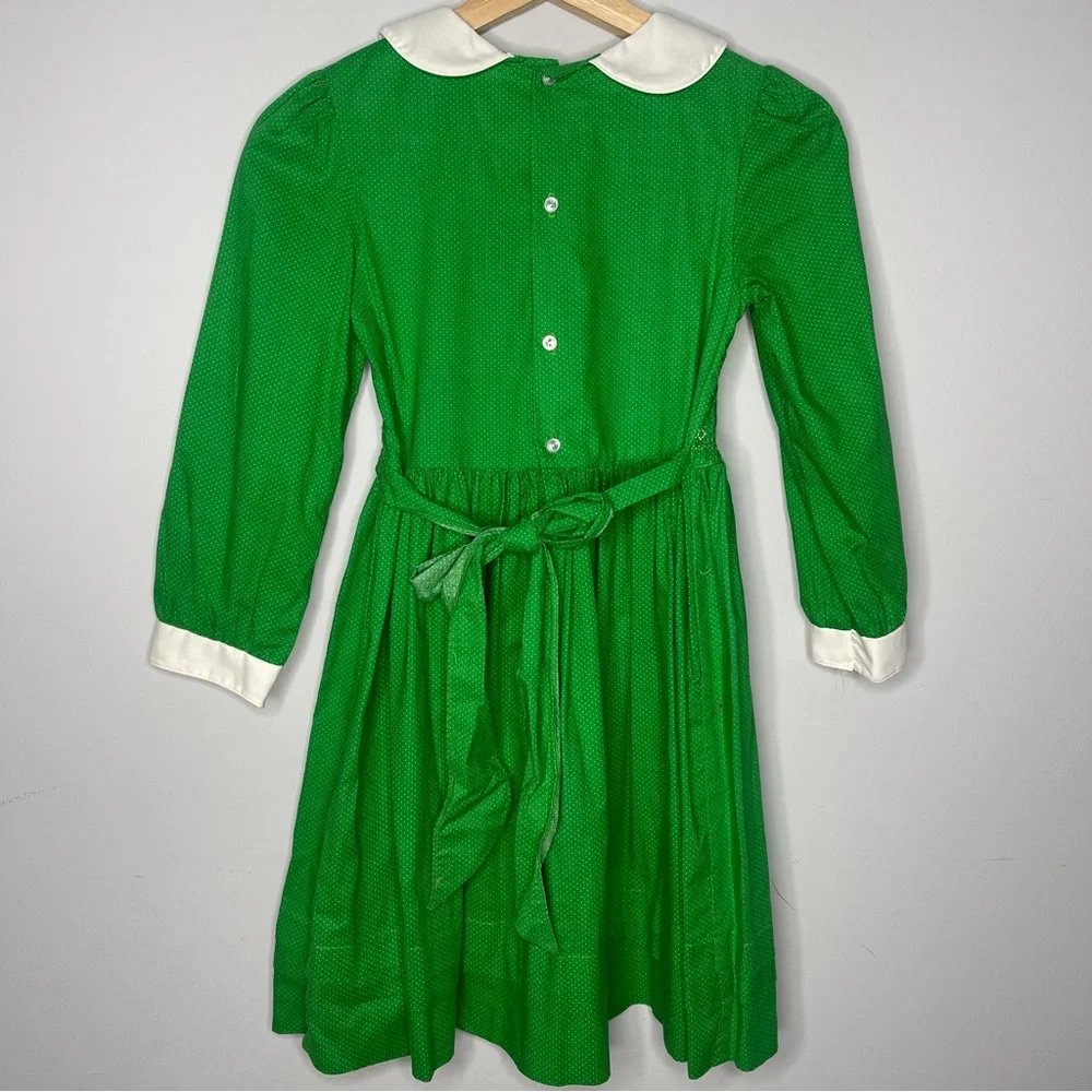 Girls vintage Polly Finders size 7 smocked embroidered dress - Picture 4 of 8